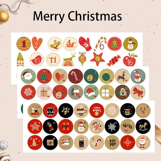 Tấm 24 sticker Dán Trang Trí Giáng Sinh