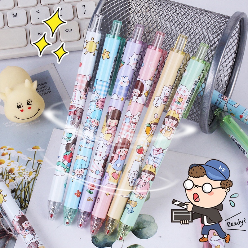Bút Bi Mực Nước Cute Được Chọn Mẫu Kiểu Dáng Xinh Xắn Dễ Thương Cute - Bút Gel mực đen