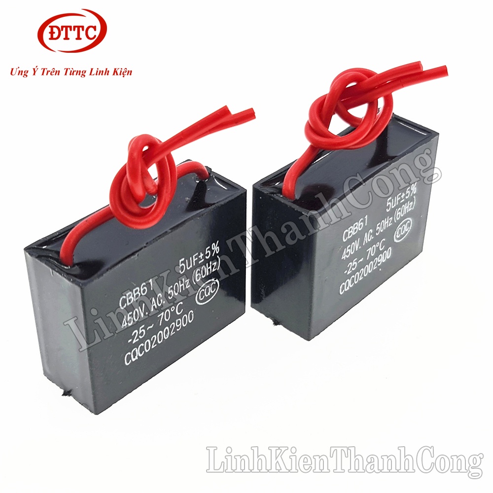 Tụ Quạt CBB 5uF 450VAC