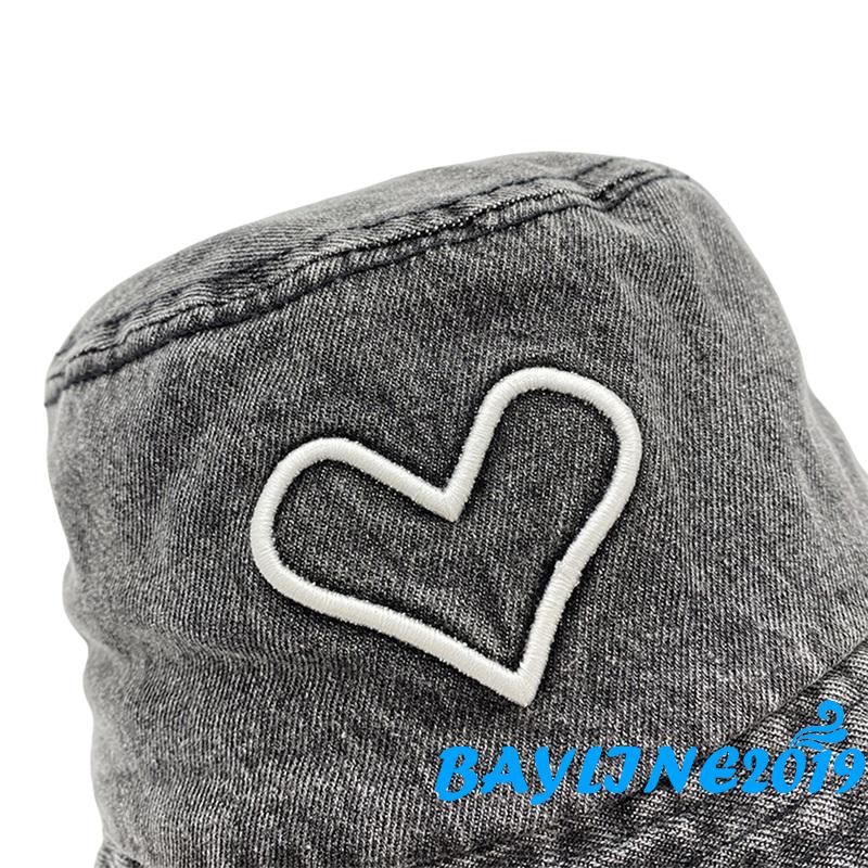 Bay-mũ Tai Bèo Thêu Hình Trái Tim Có Thể Giặt Được Màu Xanh Dương / Xám Dùng Trong Nhà / Ngoài Trời