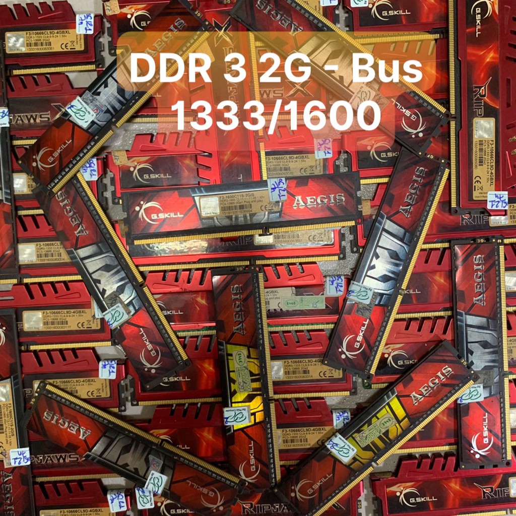 DDR3 Ram 2G Bus 1333/1600/1866 Gskill,Team Group,Kingmax,Apotop,Corsair Tản Nhiệt - Vi Tính Bắc Hải