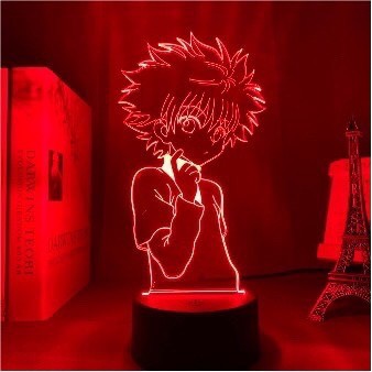 Đèn Led 3d Anime 16 Màu Tặng Kèm Postcard Tạo Hình Nhân Vật Hunter X Hunter cho phòng ngủ Manga Quà tặng