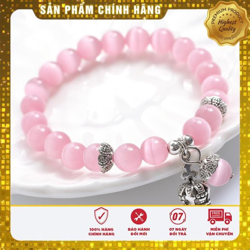 [HOT 2021] Vòng tay phong thuỷ nữ mix charm vương miện nữ hoàng hạt sáng trong nhiều màu may mắn - có ảnh thật