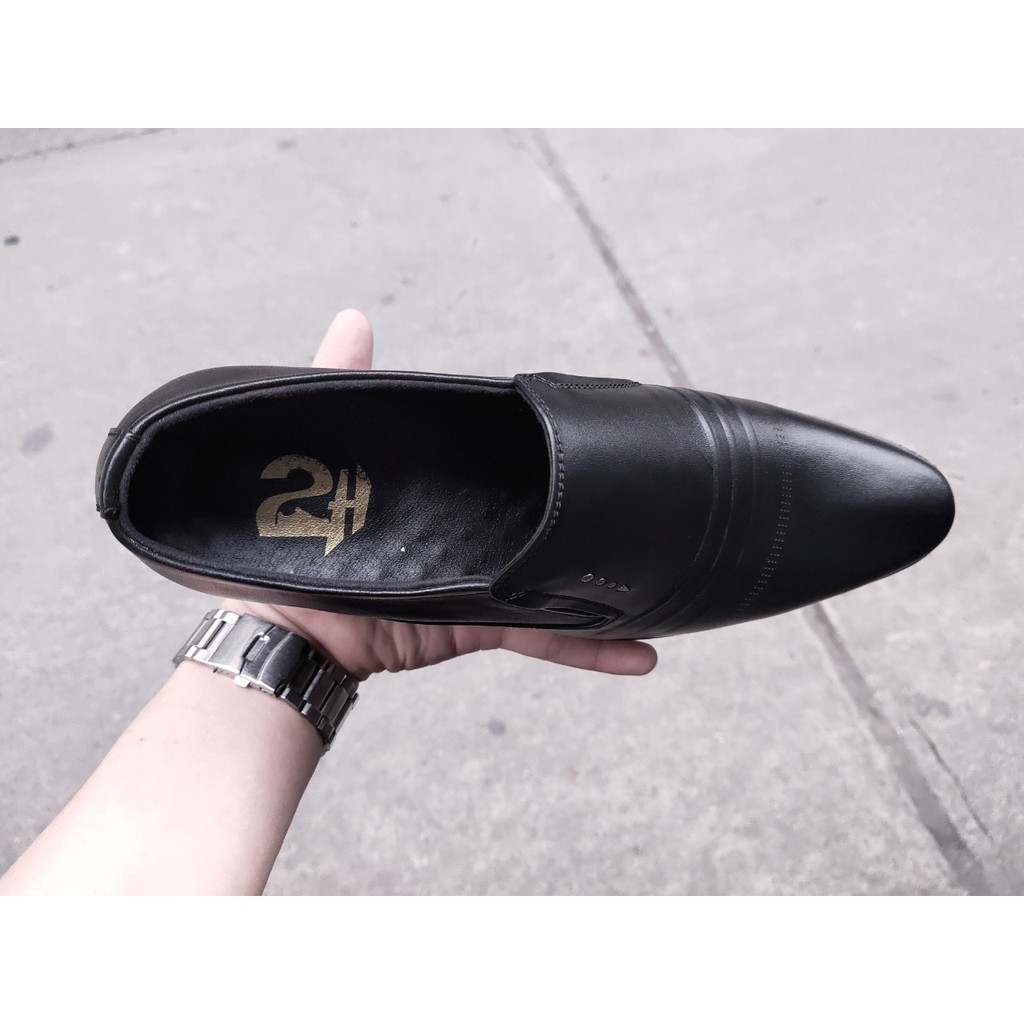 Giày Da Nam Tăng Chiều Cao 6cm Chất Liệu Da Bò Cao Cấp Phong Cách Công Sở Lịch Lãm Giày Nam 2H - 78