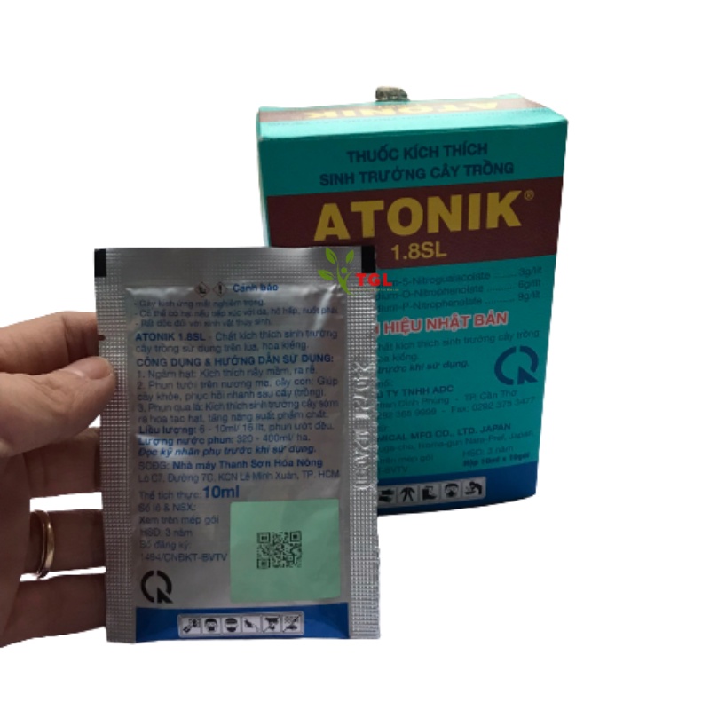 Thuốc Atonik 1.8SL, thuốc kích thích tăng trưởng cây trồng tăng chồi, kích chồi, rễ, Gói 10ml