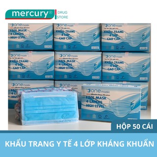 Khẩu Trang Y Tế 4 Lớp Kháng Khuẩn (Hộp 50 cái)