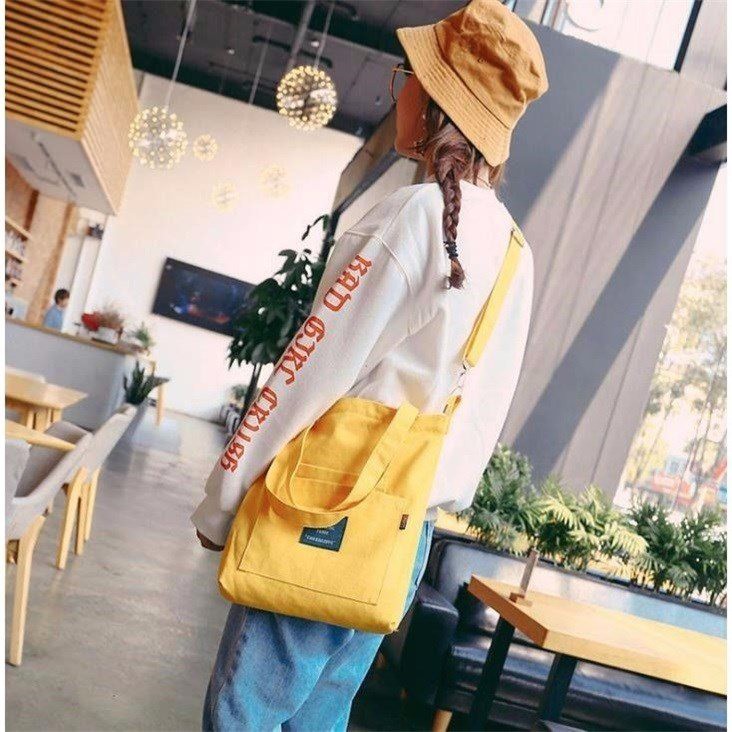 Túi Vải Tote Living Loại 1 Siêu Đẹp Cặp Đeo Chéo Ulzzang Hàn Quốc BT17