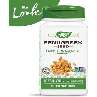 HSD 2028 Viên lợi sữa Cỏ Cà Ri Fenugreek 1.220mg 180 viên Fenugreek Seed Nature’s Way USA