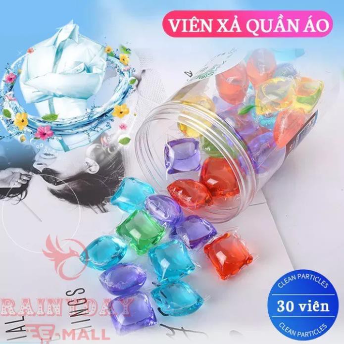 (GIA DỤNG PT) 💕Bán Giá Sỉ💕 Hộp 30 Viên Xả Quần Áo Hàng Nội Địa Trung, Siêu Sạch