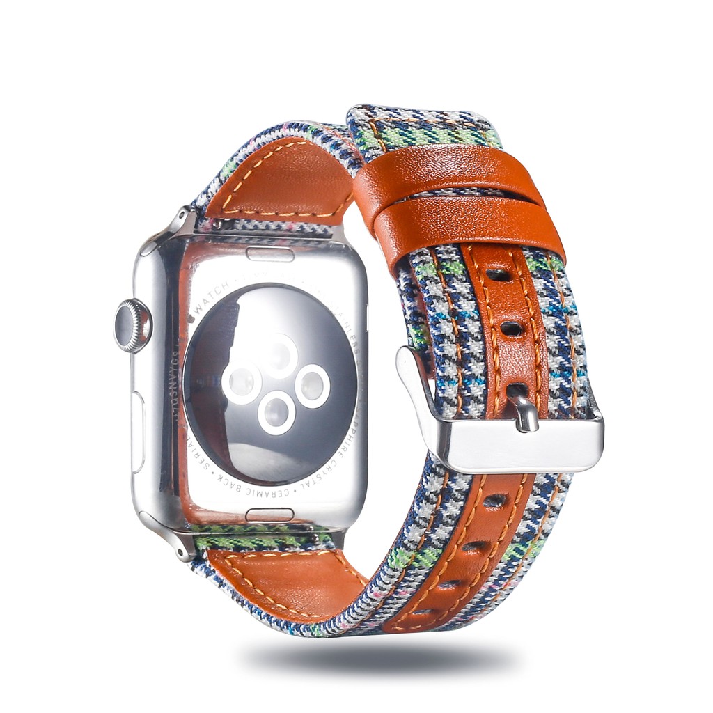 Dây đeo bằng da thời trang cho đồng hồ thông minh Apple Watch 38mm / 42mm 3 / 2 / 1