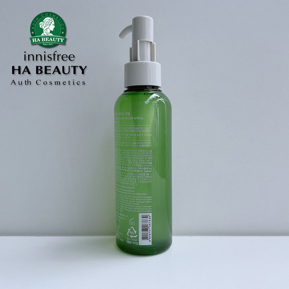 Dầu tẩy trang trà xanh dịu nhẹ innisfree Green Tea Cleansing Oil 150ml sạch sâu