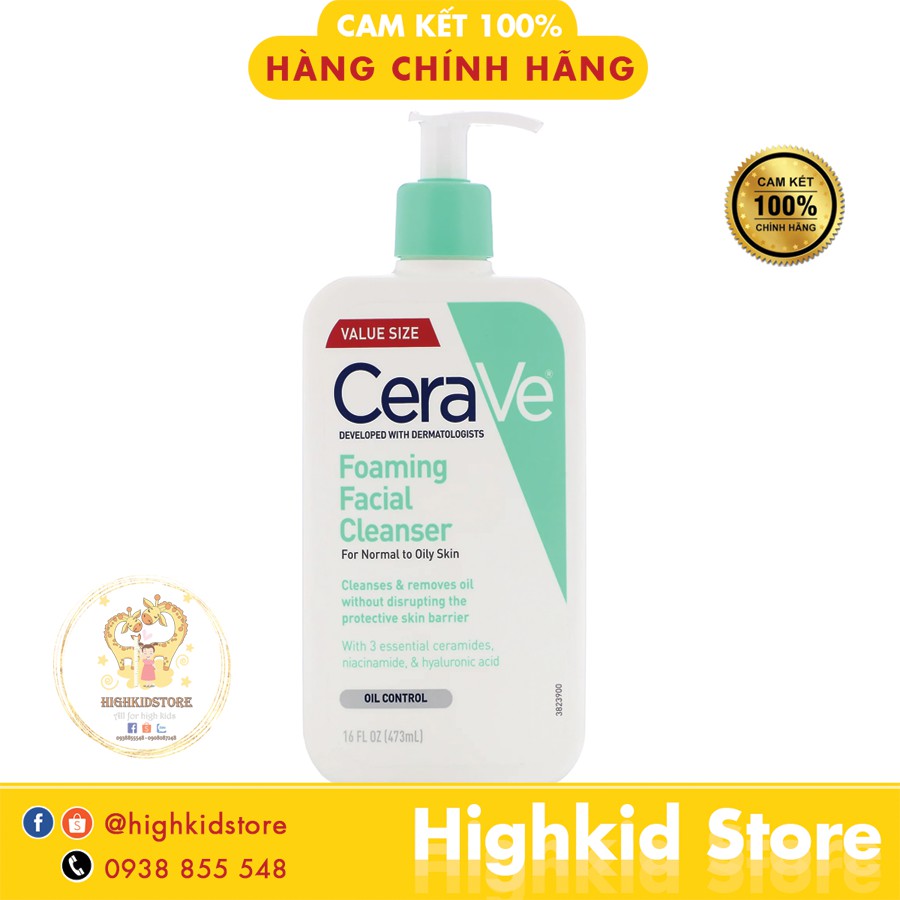 Sữa rửa mặt Cerave đủ size đủ loại - CeraVe Facial Cleanser
