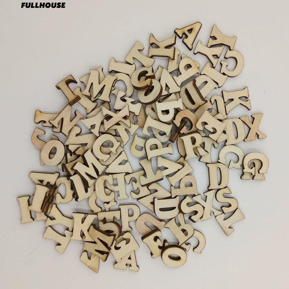 Set 100 Chữ Cái / Số Bằng Gỗ Dùng Để Trang Trí Đồ Thủ Công