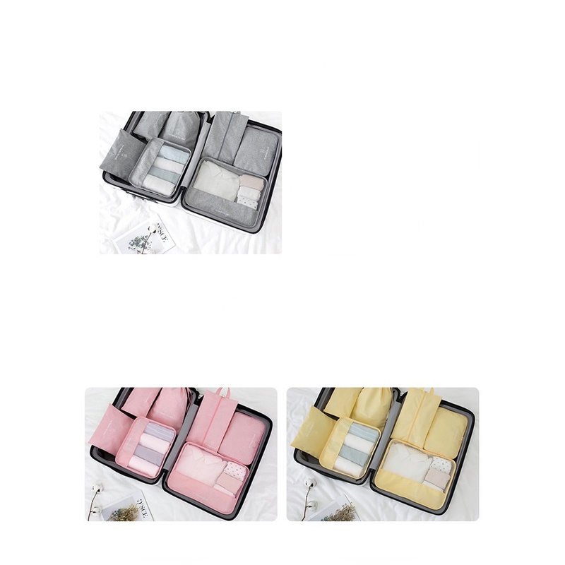 Set Bảy Túi Đựng Đồ Lót/Giày Dép Tiện Dụng Khi Đi Du Lịch