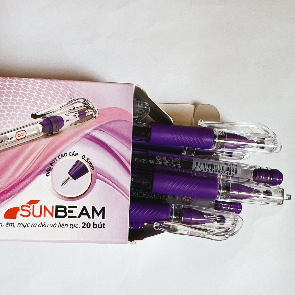 Bút gel nước  mực Tím TL Sunbeam GEL-08 ngòi 0.5mm