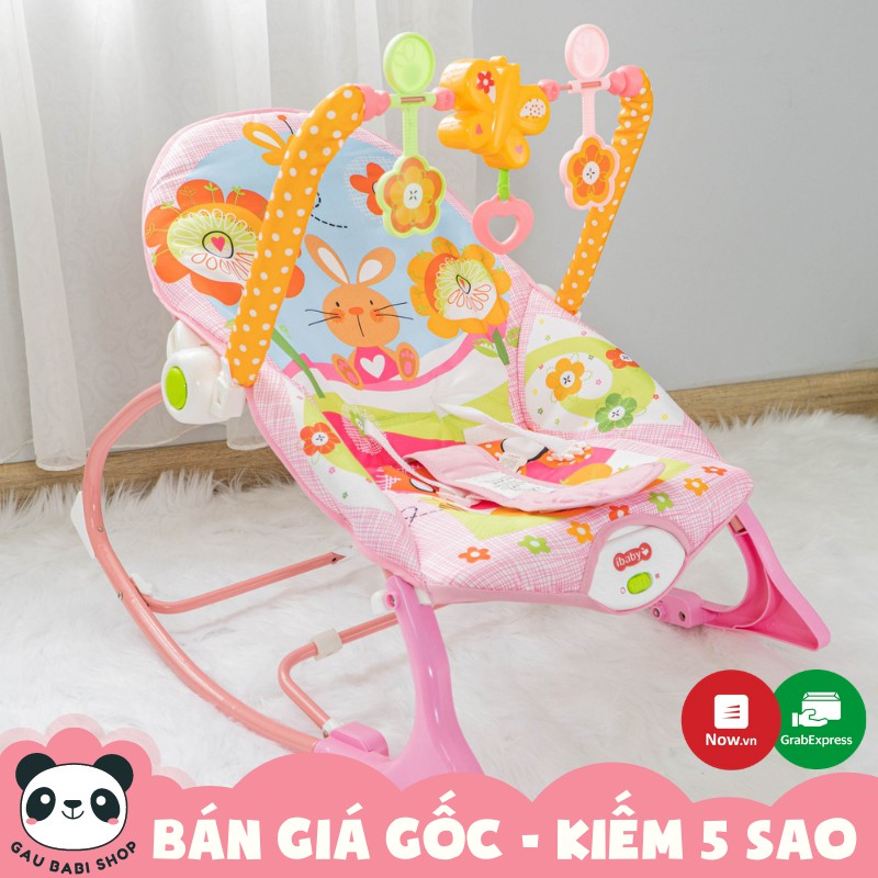 FREE SHIP !!! Ghế rung cao cấp chính hãng cho bé, giúp bé ngồi ăn dặm, nằm chơi, thanh đồ chơi có nhạc vui nhộn