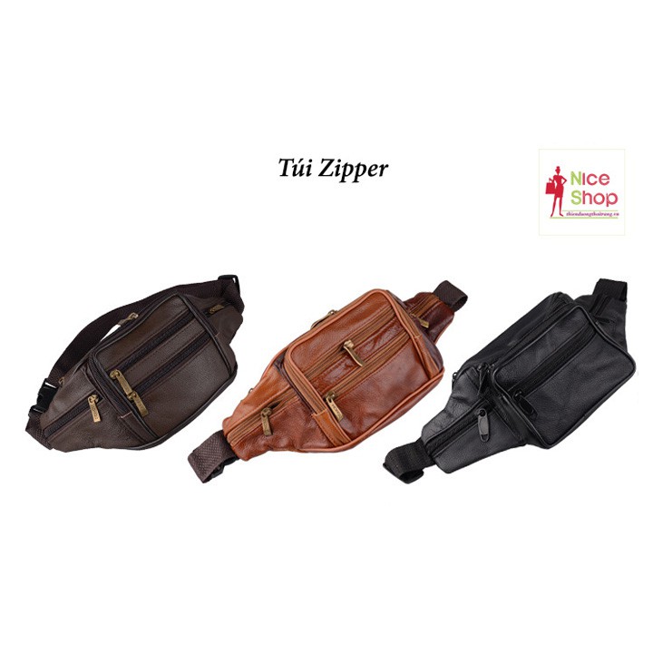 Túi xách Zipper nam đeo hông thiết kế tiện ích sang trọng - VI0007