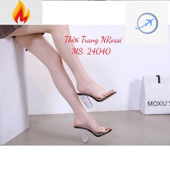 👸 ❤FREESHIP50K❤ giày cao gót 7 phân quai trong suốt big size 40 41 42 43 44 _()*x 👸