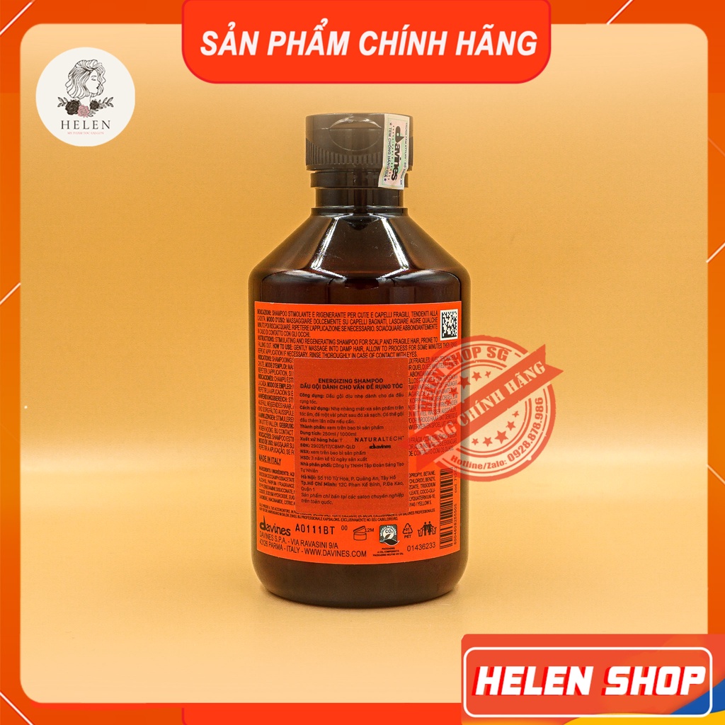 DAVINES Dầu Gội Dành Cho Vấn Đề Về Rụng Tóc ENERGIZING SHAMPOO 250 - 1000ML