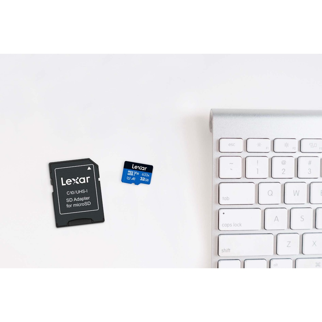 Thẻ nhớ 32Gb Lexar - tặng kèm Adapter chuyển SD - Thẻ nhớ MicroSDHC  32GB – Class 10, U1, V10, A1