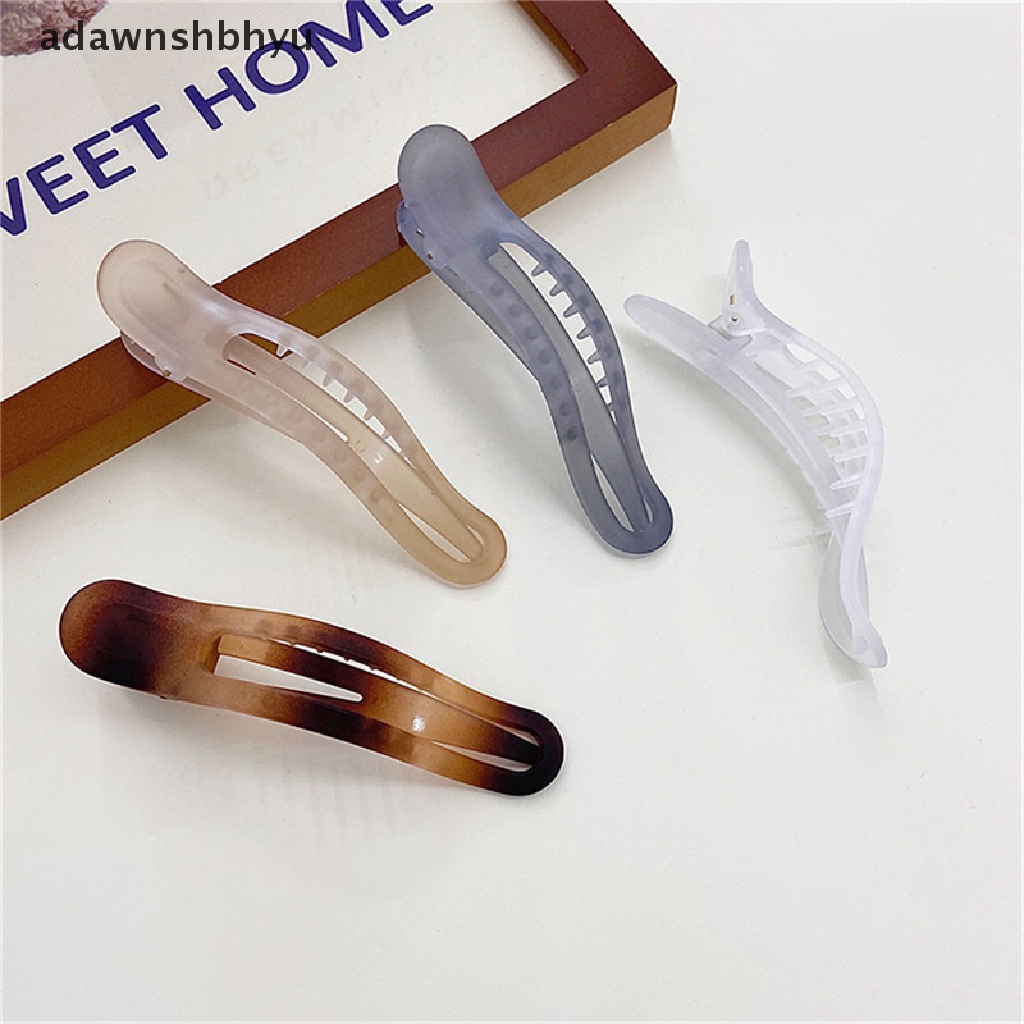 Kẹp Tóc Cá Mập Bằng Nhựa Acrylic Màu Đục Kích Thước Lớn Kiểu Hàn Quốc