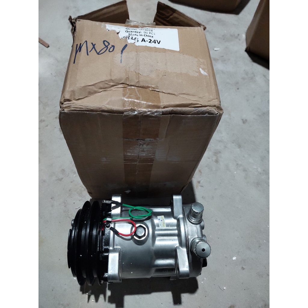 Lốc điều hoà MX801 Máy Xúc Đầu Kéo 7H15 van đít bản A 24V