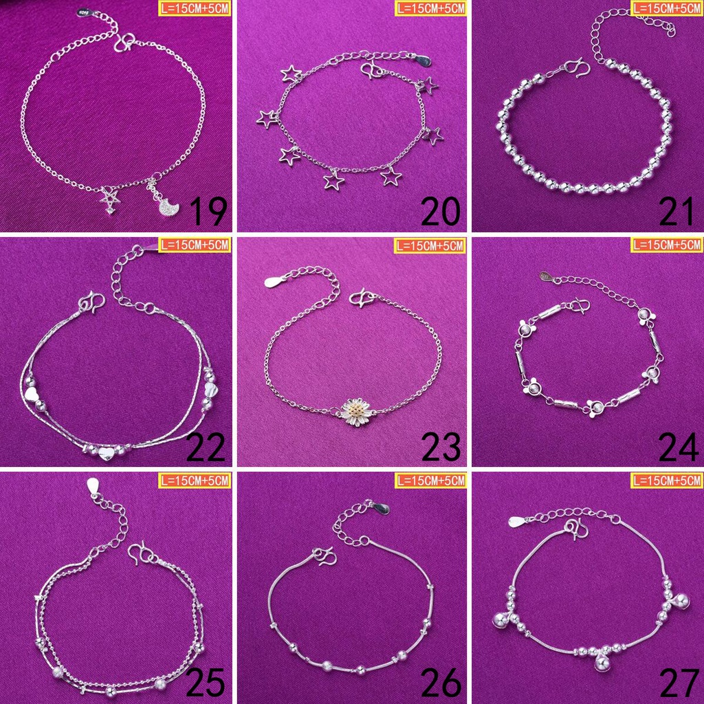 Vòng tay bạc 925 50 mẫu mã phong cách Hàn Quốc độc đáo cho nữ