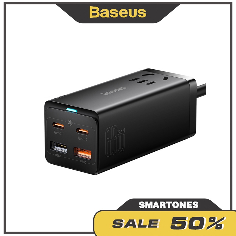 Bộ sạc nhanh Baseus GaN3 Pro Desktop Powerstrip 5 in 1 65W - 100W cho laptop và điện thoại
