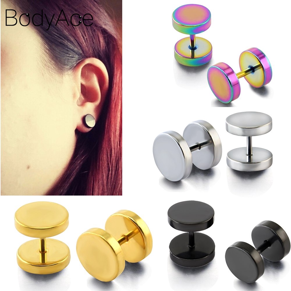 Khuyên Tai Dạng Nút Tròn 3~14mm Mới