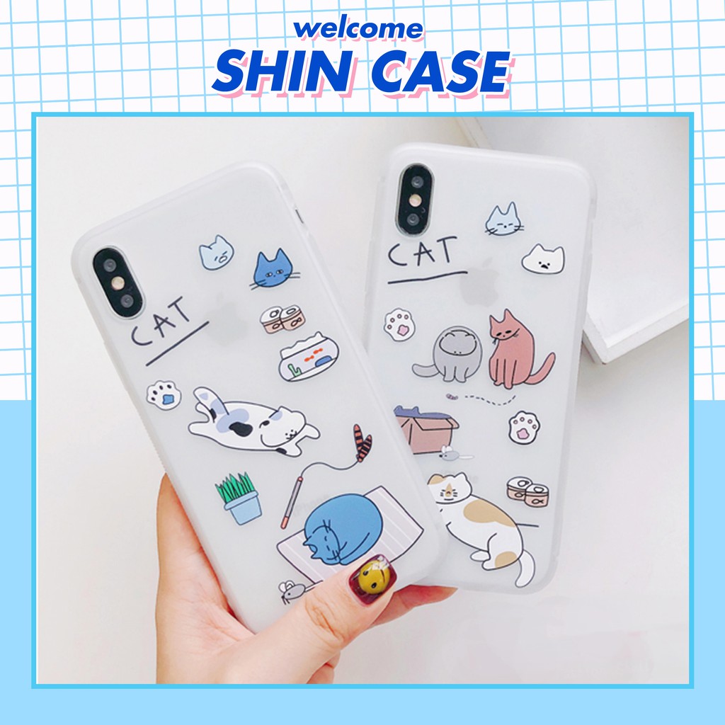 Ốp lưng iphone Mèo béo TPU trơn dẻo mềm 5/5s/6/6plus/6s/6splus/7/7plus/8/8plus/x/xr/xs/11/12/pro/max/plus/promax