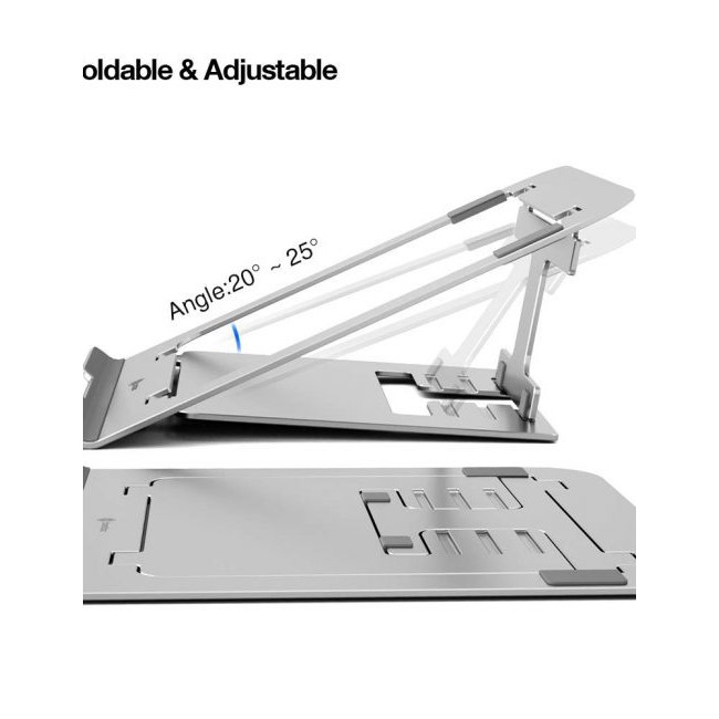 Đế Tản Nhiệt Cơ Động Tomtoc Alumium Foldable (USA) cho Ipad/Macbook/Table/Laptop