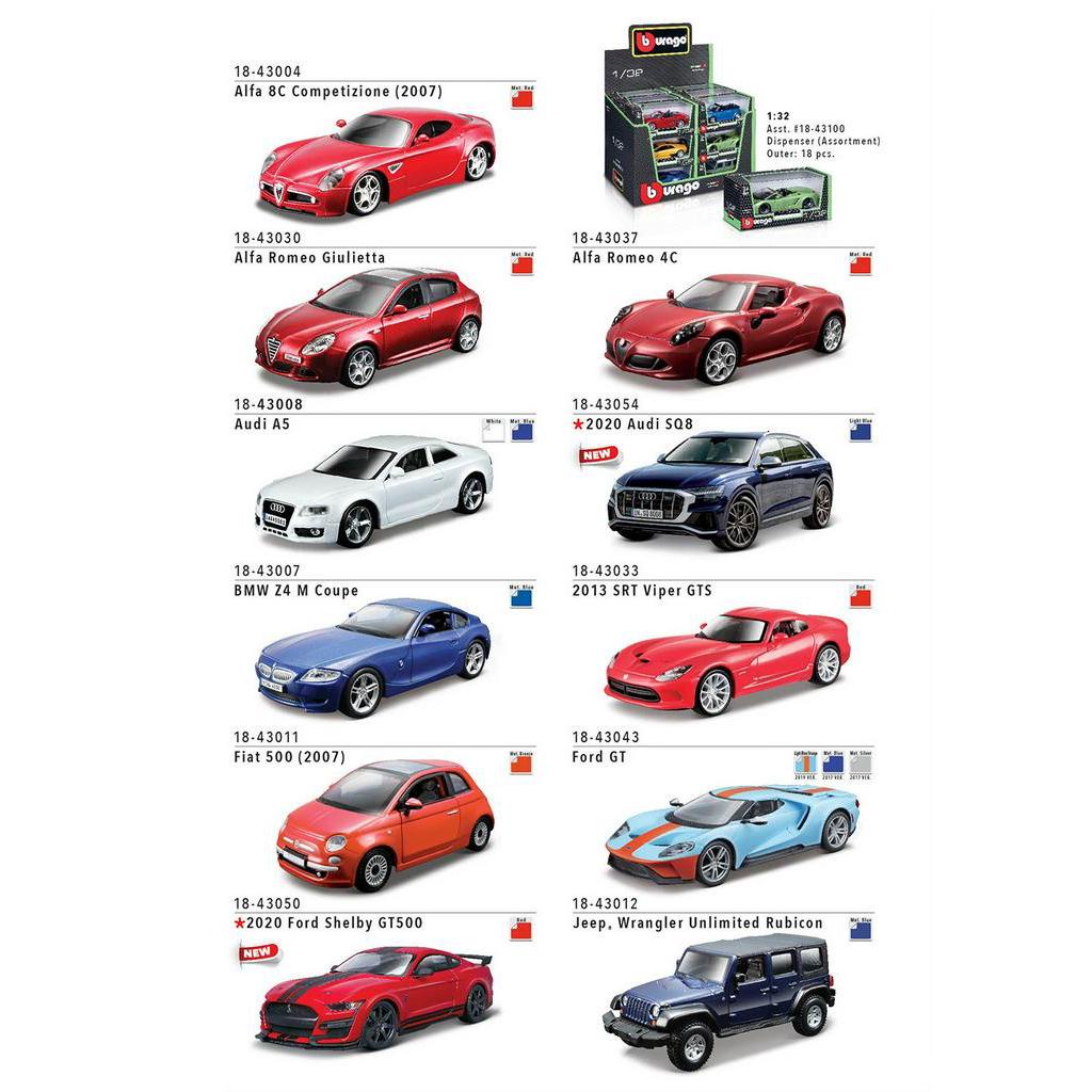 Bburago 1:32 mini porsche lamborghini ford nissan alpha xe hợp kim diecast ô tô mô hình bộ sưu tập đồ chơi quà tặng