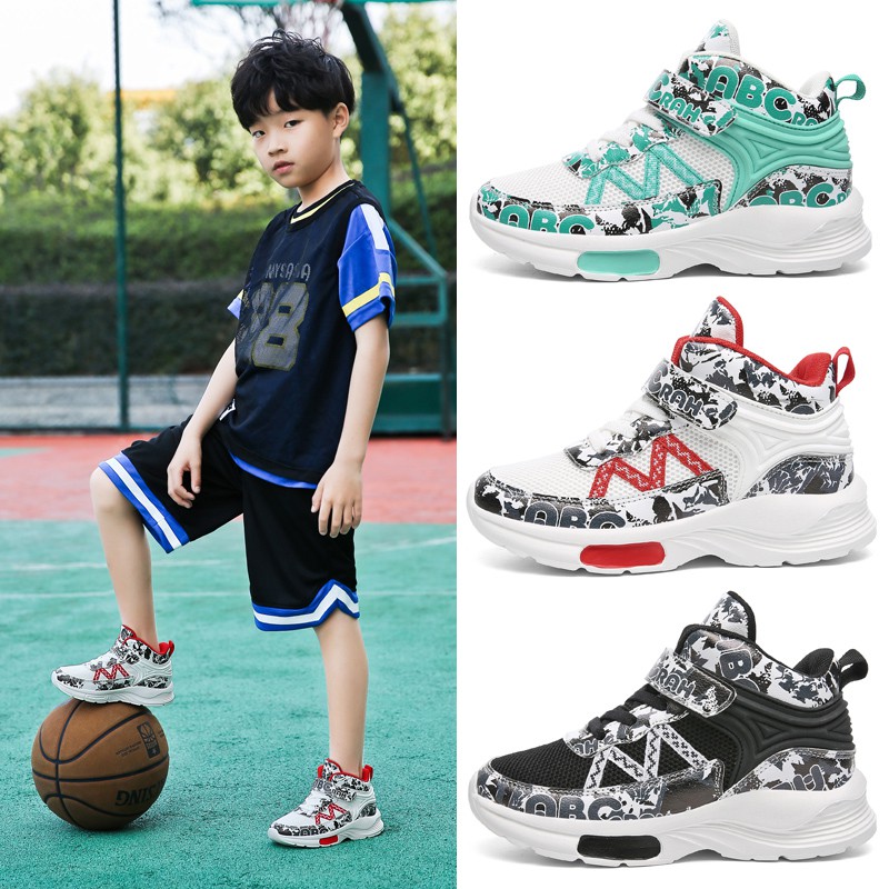 Mesh breathable casual sports shoes boys basketball shoes running shoes 6008