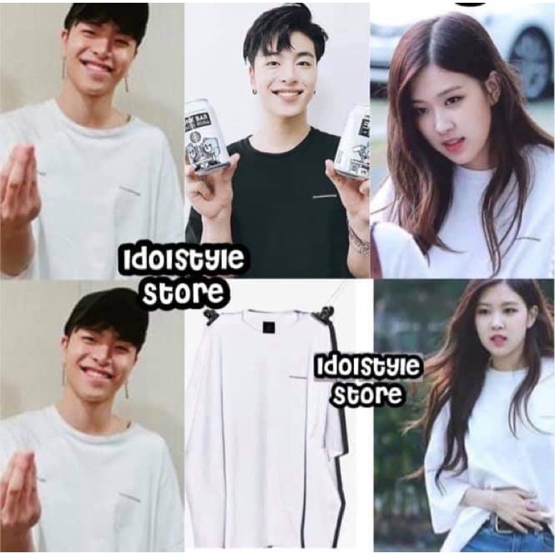 (kèm hình)áo phông pmo của Rose Rosé BP GD Bigbang JunHoe IKON