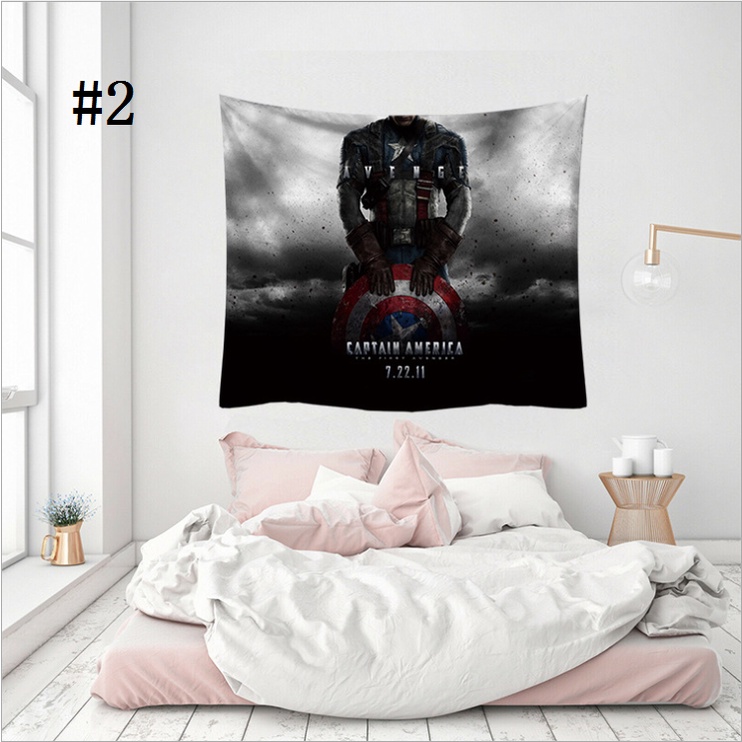 Thảm Treo Tường In Hình Phong Cách Captain America Độc Đáo