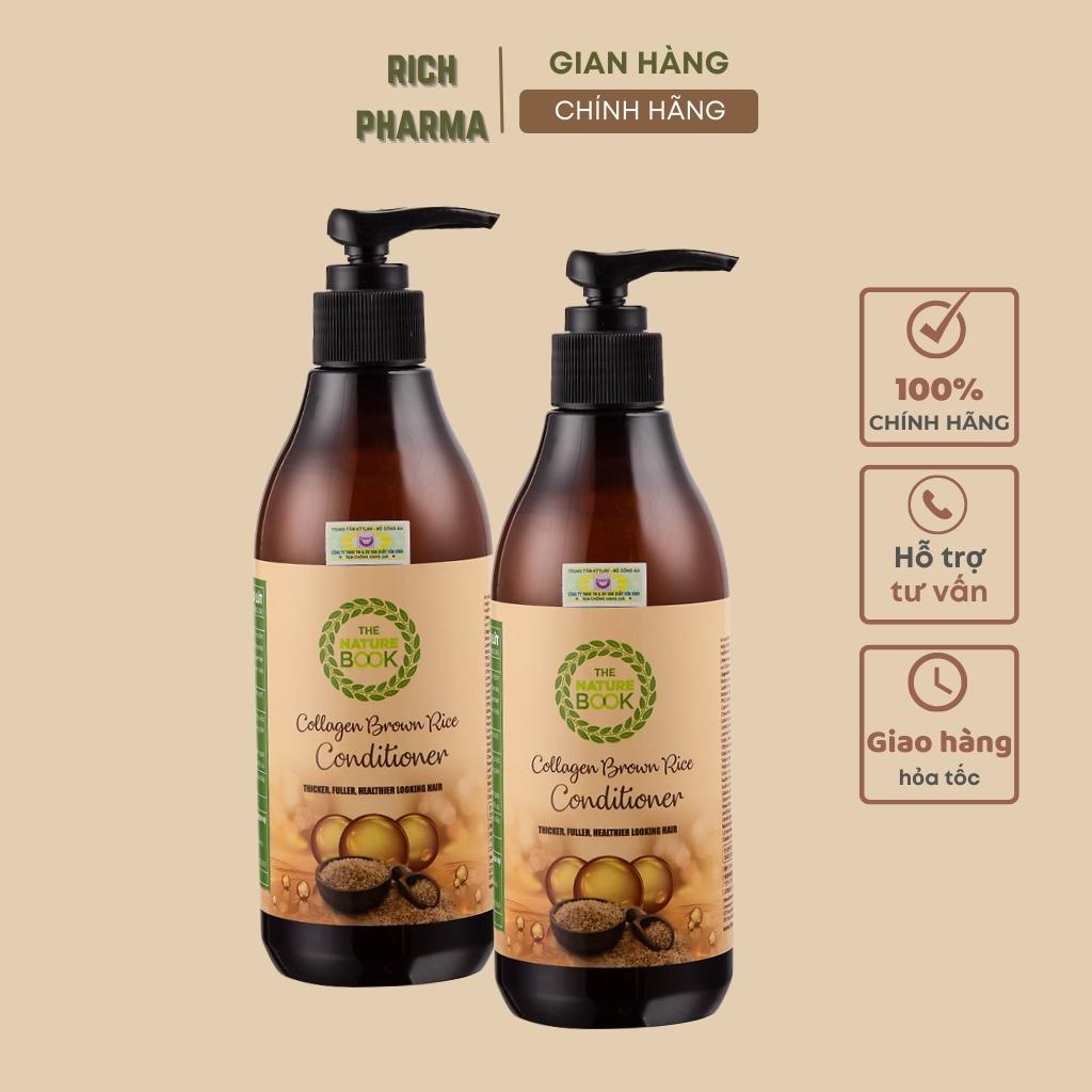 Dầu xả collagen gạo lứt Hàn Quốc giúp giảm gãy rụng, nuôi dưỡng tóc mềm mượt chắc khỏe - Rich Pharma