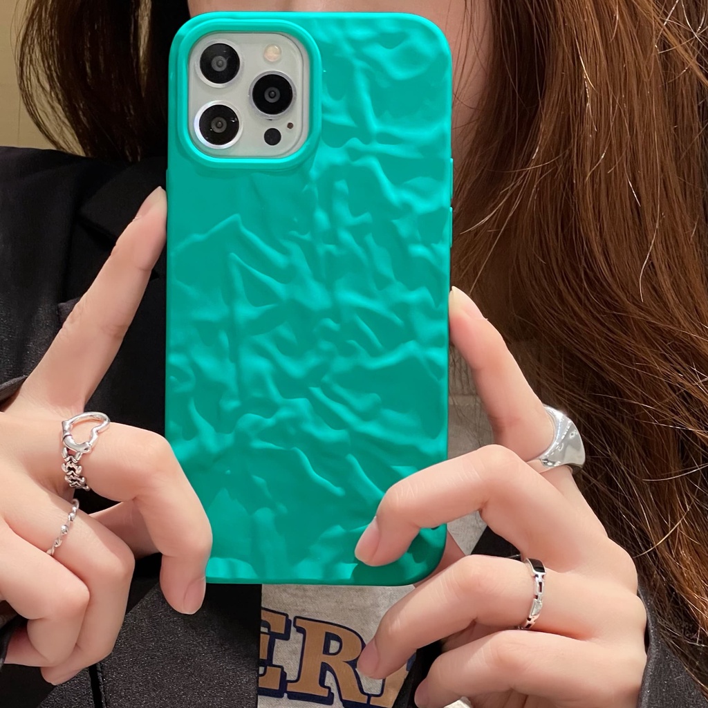 Ốp Điện Thoại Lá Nhôm Chống Sốc Màu Xanh Dương Cho iPhone 13/12/11/X/8/7P