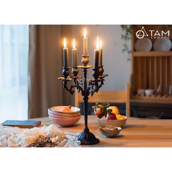 Nến thơm nhũ kim tuyến dài trang trí bàn tiệc