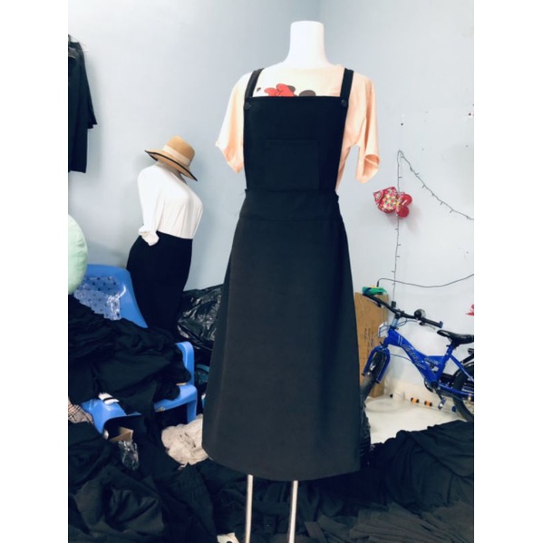Váy Yếm Cổ Vuông Dáng Chữ A Xòe Rộng Dễ Thương Bigsize Từ 60kg Đến 100kg
