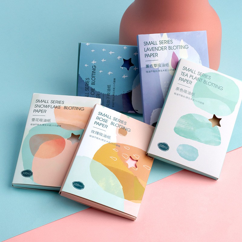 Set 100 giấy thấm dầu chiết xuất trà xanh cho da mặt | BigBuy360 - bigbuy360.vn