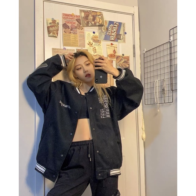 Áo bomber - Áo bóng chày 16typ form rộng unisex nam nữ INS chính hãng