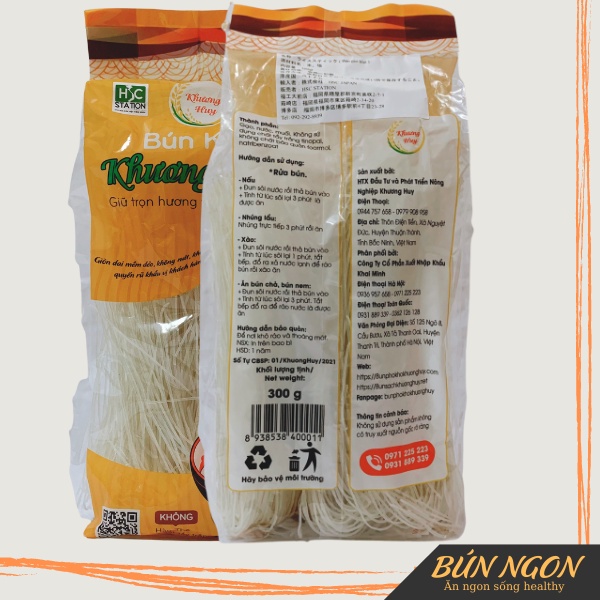 Bún Khô Bún Sạch Khương Huy Ăn Kiêng Giảm Cân Eatclean - Bún Ngon 300g - Bún Bò Huế