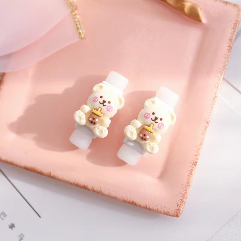 Vỏ Bọc Bảo Vệ Dây Cáp Sạc Hình Hoạt Hình Dễ Thương Chống Đứt Gãy
