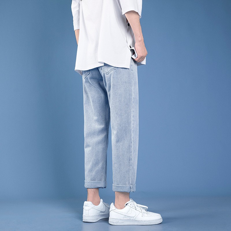 Quần jeans baggy nam nữ ống rộng style hot trend Hàn Quốc 2022 TR