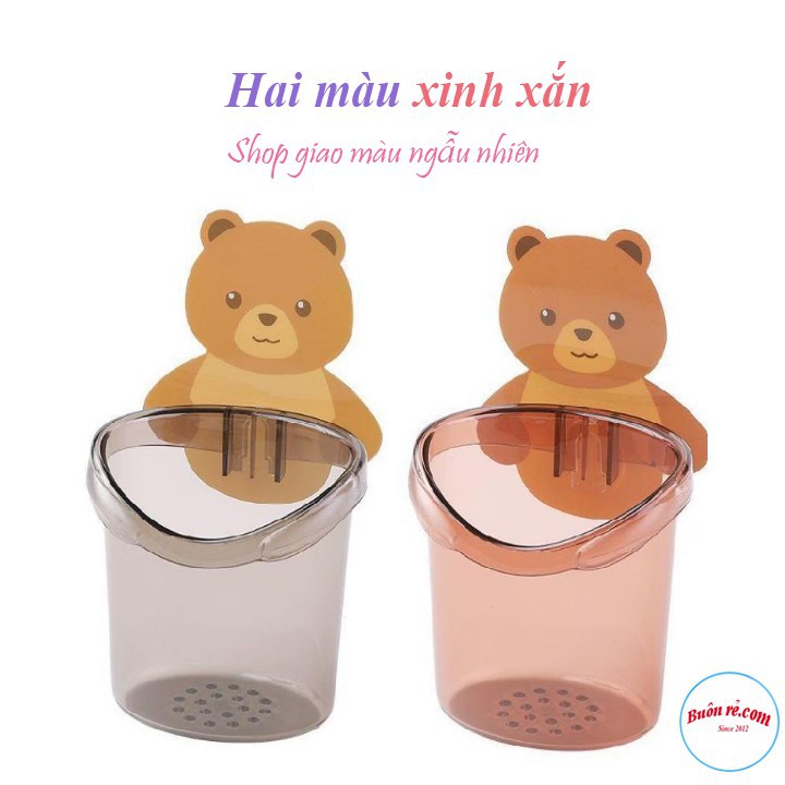 Cốc nhựa hình GẤU đựng bàn chải, kem đánh răng xinh xắn