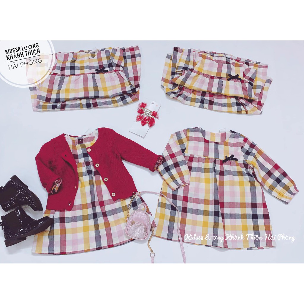 Váy caro vàng HM H&M _ hàng chính hãng Anh