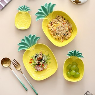 Đĩa sứ hình quả dứa