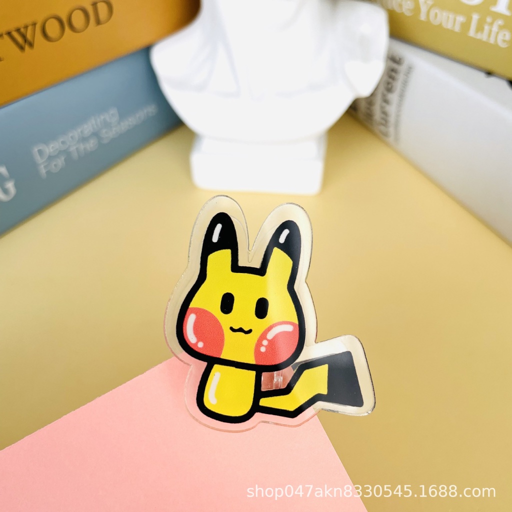 Kẹp Giấy Thử Nghiệm Hoạt Hình Toy Story Ba Mặt Bằng Acrylic Trong Suốt PP Kẹp Niêm Phong Đồ Ăn Nhẹ Hình Gấu Dâu Tây