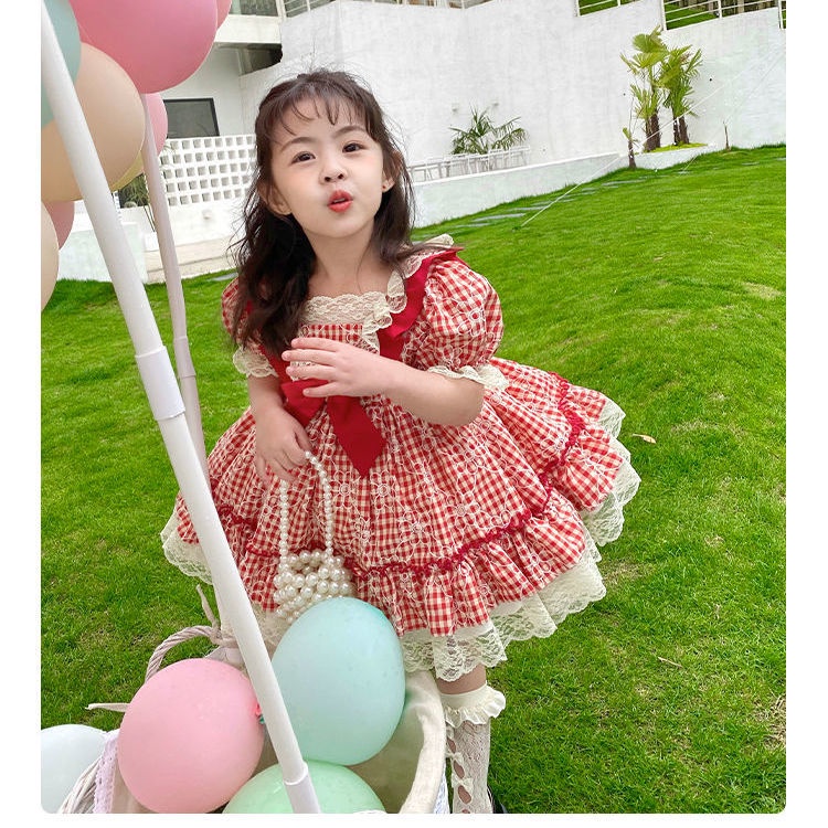 Đầm Lolita Thời Trang Mùa Hè Xinh Xắn Cho Bé Gái