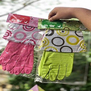 GĂNG TAY RỬA BÁT, DỌN VỆ SINH NHÀ CỬA bảo vệ da tay không bị hại do hóa chất, giữ ấm tay dài 40cm - Hàng Nội Địa Nhật